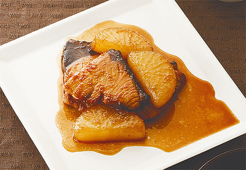 みかんブリと大根の照り焼き