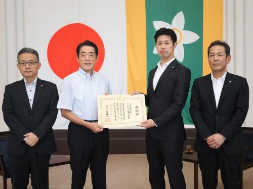 7月2日（火曜日）企業版ふるさと納税に伴う感謝状贈呈式（県庁）