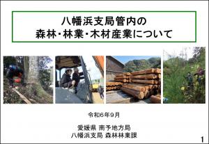 八幡浜支局管内の森林・林業・木材産業についての表紙