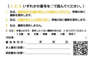 意思表示カードみきゃん裏