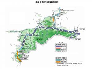 愛媛県高規格幹線道路図