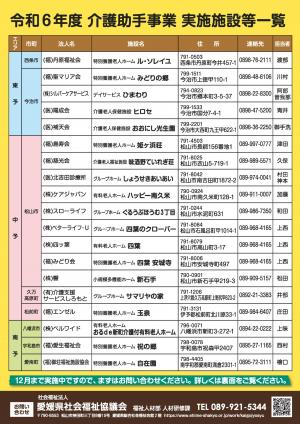 令和6年度介護助手募集チラシ裏面