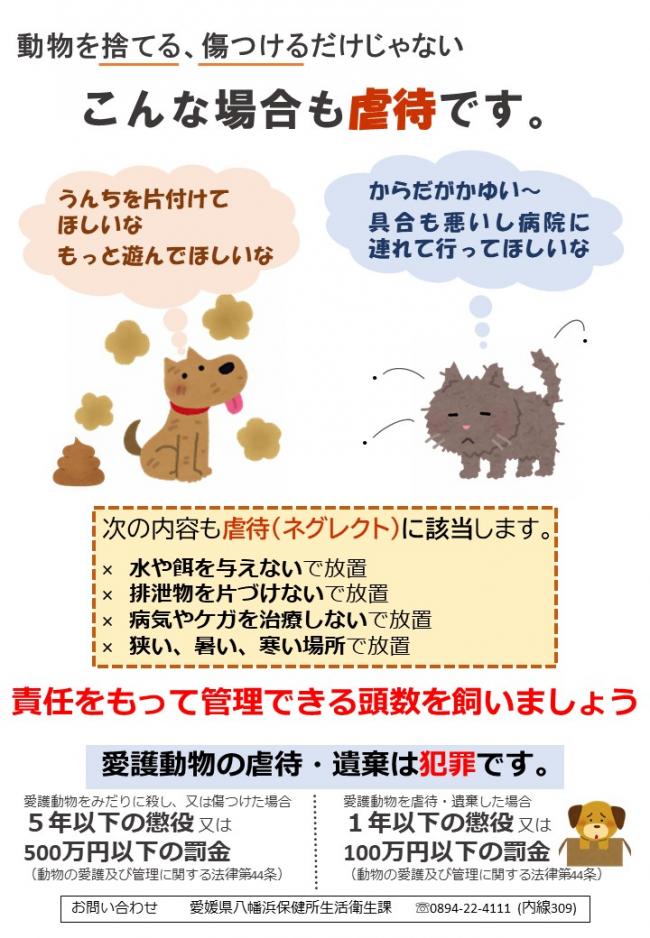 動物虐待に関する啓発ポスター