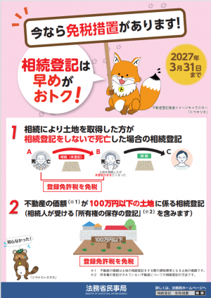 登録免許税の免税について