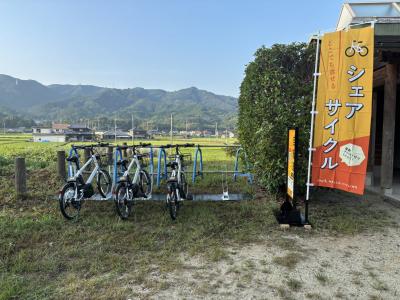 重信川かすみの森公園のシェアサイクル設置写真