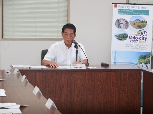 8月7日（木曜日）自転車国際会議「Velo-city2027Ehime」実行委員会設立総会・実行委員会（県庁）