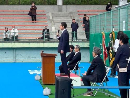 10月21日（火曜日）全日本大学対抗テニス王座決定試合開会式（県総合運動公園）