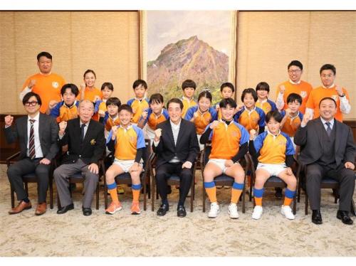 1月9日(金曜日)松山ラグビースクール関係者らの訪問(県庁)