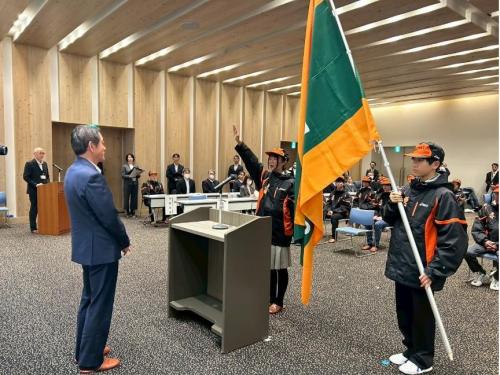 1月21日(水曜日)国民スポーツ大会冬季大会県選手団結団式及び壮行会(県武道館)