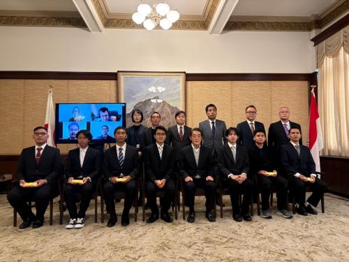 令和7年度インドネシア高度人材受入促進事業県内企業就職者 表敬訪問