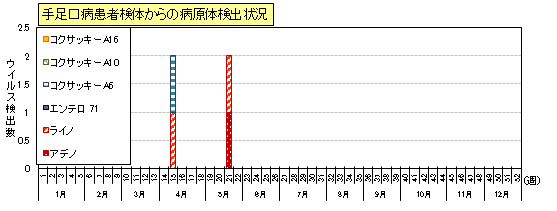 手足口病患者検体からのウイルス検出状況