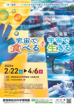 企画展「宇宙で食べる・宇宙で生きる」チラシ画像